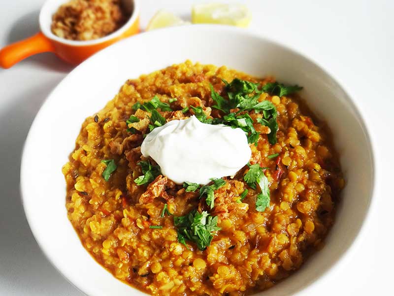Mâncare de linte -Tarka dhal